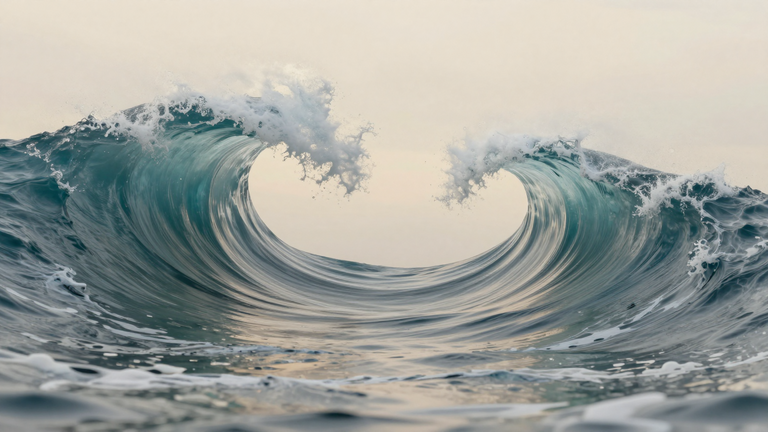 Abstrakte Darstellung von Wellen und Bewegungen, subtil und künstlerisch, Symbol für rhythmische Bewegung beim Oralsex